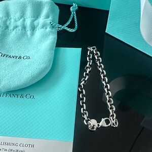 Tiffany & co 
Rare vintage black enamel sterling bracelet silver one of a kind